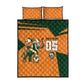 Custom Ivory Coast Football Quilt Bed Set Elephant Geometric African Art Style