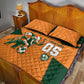 Custom Ivory Coast Football Quilt Bed Set Elephant Geometric African Art Style