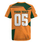 Custom Ivory Coast Football Rugby Jersey Elephant Geometric African Art Style