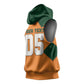 Custom Ivory Coast Football Sleeveless Hoodie Elephant Geometric African Art Style
