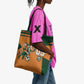 Custom Ivory Coast Football Tote Bag Elephant Geometric African Art Style