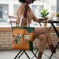Custom Ivory Coast Football Tote Bag Elephant Geometric African Art Style
