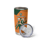 Custom Ivory Coast Football Tumbler Cup Elephant Geometric African Art Style