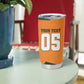 Custom Ivory Coast Football Tumbler Cup Elephant Geometric African Art Style