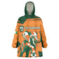 Custom Ivory Coast Football Wearable Blanket Hoodie Elephant Geometric African Art Style