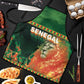 Senegal Football Apron Fiery Lion Halftone Mix Gradient Map Style