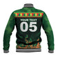 Custom Senegal Football Baseball Jacket Fiery Lion Halftone Mix Gradient Map Style