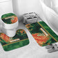 Senegal Football Bathroom Set Fiery Lion Halftone Mix Gradient Map Style