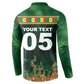 Custom Senegal Football Button Sweatshirt Fiery Lion Halftone Mix Gradient Map Style