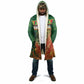 Custom Senegal Football Cloak Fiery Lion Halftone Mix Gradient Map Style