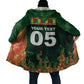 Custom Senegal Football Cloak Fiery Lion Halftone Mix Gradient Map Style