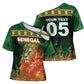 Custom Senegal Football Cross Shoulder Shirt Fiery Lion Halftone Mix Gradient Map Style
