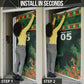 Custom Senegal Football Door Cover Fiery Lion Halftone Mix Gradient Map Style