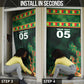 Custom Senegal Football Door Cover Fiery Lion Halftone Mix Gradient Map Style