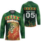 Custom Senegal Football Hockey Jersey Fiery Lion Halftone Mix Gradient Map Style