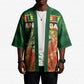 Custom Senegal Football Kimono Fiery Lion Halftone Mix Gradient Map Style