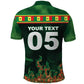 Custom Senegal Football Polo Shirt Fiery Lion Halftone Mix Gradient Map Style