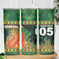 Custom Senegal Football Skinny Tumbler Fiery Lion Halftone Mix Gradient Map Style