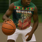 Custom Senegal Football Sleeveless Zip Hoodie Fiery Lion Halftone Mix Gradient Map Style