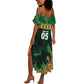 Custom Senegal Football Summer Maxi Dress Fiery Lion Halftone Mix Gradient Map Style