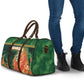 Senegal Football Travel Bag Fiery Lion Halftone Mix Gradient Map Style