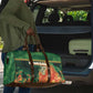 Senegal Football Travel Bag Fiery Lion Halftone Mix Gradient Map Style
