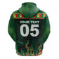 Custom Senegal Football Zip Hoodie Fiery Lion Halftone Mix Gradient Map Style