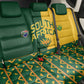 South Africa Football Back Car Seat Cover Diamond Protea Flower Symmetrical Style