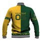 Custom South Africa Football Baseball Jacket Diamond Protea Flower Symmetrical Style