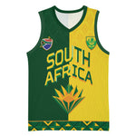 Custom South Africa Football Basketball Jersey Diamond Protea Flower Symmetrical Style