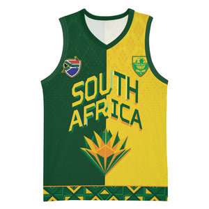 Custom South Africa Football Basketball Jersey Diamond Protea Flower Symmetrical Style