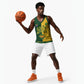 Custom South Africa Football Basketball Jersey Diamond Protea Flower Symmetrical Style
