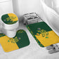 South Africa Football Bathroom Set Diamond Protea Flower Symmetrical Style