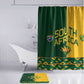 South Africa Football Bathroom Set Diamond Protea Flower Symmetrical Style