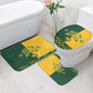 South Africa Football Bathroom Set Diamond Protea Flower Symmetrical Style