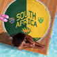 South Africa Football Beach Blanket Diamond Protea Flower Symmetrical Style