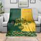 South Africa Football Blanket Diamond Protea Flower Symmetrical Style