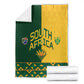 South Africa Football Blanket Diamond Protea Flower Symmetrical Style