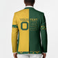 Custom South Africa Football Blazer Diamond Protea Flower Symmetrical Style