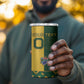 Custom South Africa Football 4 in 1 Can Cooler Tumbler Diamond Protea Flower Symmetrical Style