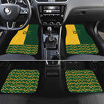 Custom South Africa Football Car Mats Diamond Protea Flower Symmetrical Style