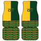 Custom South Africa Football Car Mats Diamond Protea Flower Symmetrical Style