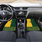 Custom South Africa Football Car Mats Diamond Protea Flower Symmetrical Style