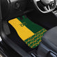 Custom South Africa Football Car Mats Diamond Protea Flower Symmetrical Style