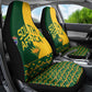 South Africa Football Car Seat Cover Diamond Protea Flower Symmetrical Style