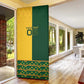 Custom South Africa Football Door Cover Diamond Protea Flower Symmetrical Style