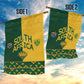 South Africa Football Garden Flag Diamond Protea Flower Symmetrical Style