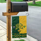 South Africa Football Garden Flag Diamond Protea Flower Symmetrical Style