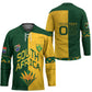 Custom South Africa Football Hockey Jersey Diamond Protea Flower Symmetrical Style