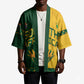 Custom South Africa Football Kimono Diamond Protea Flower Symmetrical Style